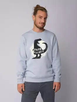 Толстовка wat? Apparel Papasaurus, цвет serene blue