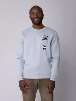Толстовка wat? Apparel Pocket Pandas, цвет serene blue