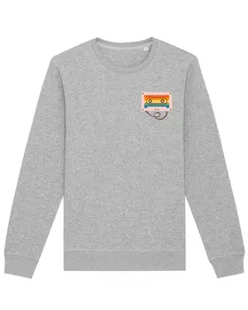 Толстовка wat? Apparel Rainbow Cassette, цвет Grau meliert