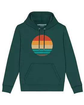 Толстовка wat? Apparel Retro sunset ocean, цвет Glazed Green