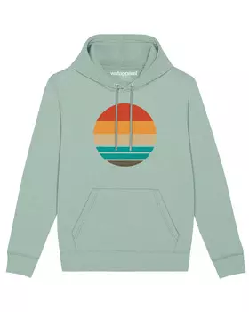 Толстовка wat? Apparel Retro sunset ocean, цвет Aloe