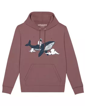 Толстовка wat? Apparel Spacewhale, цвет Kaffa Coffee