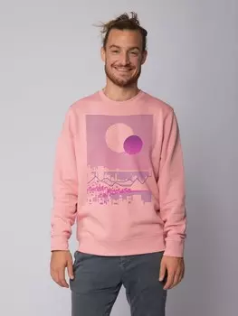 Толстовка wat? Apparel Sun and Moon Skyline, цвет canyon pink