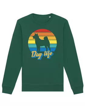 Толстовка wat? Apparel Sunset dog life, цвет Bottle Green