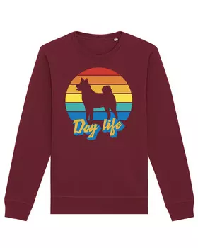 Толстовка wat? Apparel Sunset dog life, цвет Weinrot
