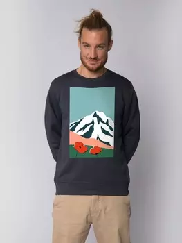Толстовка wat? Apparel Sweatshirt Countryside 04, цвет India Ink Grey