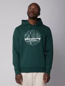 Толстовка wat? Apparel Sweatshirt Mountains by night, цвет Glazed Green