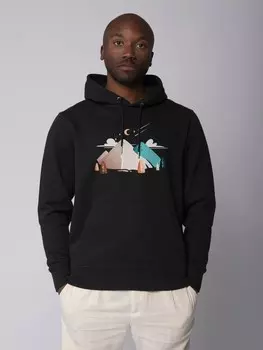 Толстовка wat? Apparel Sweatshirt Night & Clouds, черный