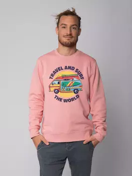 Толстовка wat? Apparel Travel and surf, цвет canyon pink