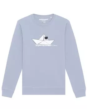 Толстовка Watapparel Astronaut in paper boat, светло-синий
