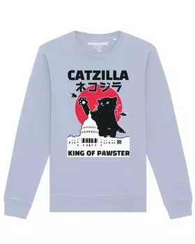 Толстовка Watapparel Catzilla, светло-синий