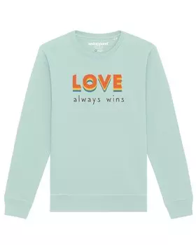 Толстовка Watapparel Love always wins, лазурный