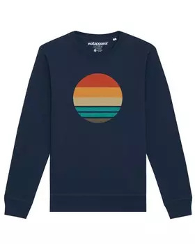 Толстовка Watapparel Retro Sunset Ocean, темно-синий