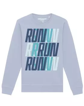 Толстовка Watapparel Run, Run, Run, пятнистый синий