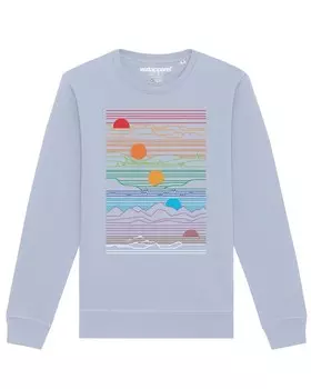 Толстовка Watapparel Sun And Moon, светло-синий
