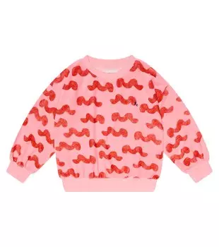 Толстовка Waves из махровой ткани с добавлением хлопка Bobo Choses, разноцветный