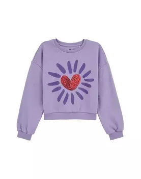 Толстовка WE Fashion, цвет Light purple/Dark purple