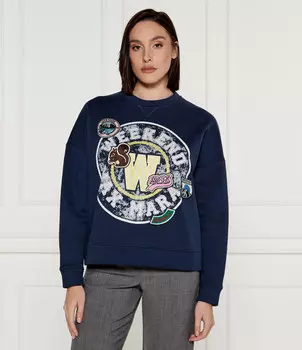 Толстовка Weekend MaxMara Oversize fit, темно-синий