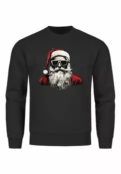 Толстовка WEIHNACHTEN MOTIV SANTA CLAUS COOL UGLY XMAS MoonWorks, черный