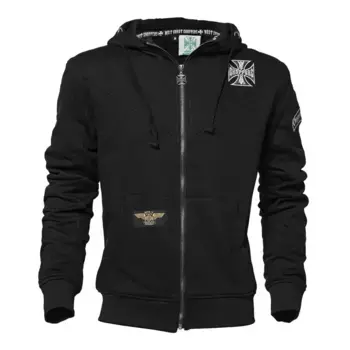 Толстовка West Coast Choppers OG Classic Panel full zip, черный
