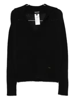 Толстовка Wholegarment из смеси шелка и кашемира TOM FORD, черный