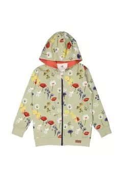 Толстовка Wild Flowers Walkiddy, зеленая