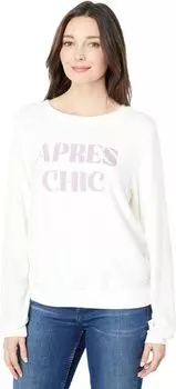 Толстовка Wildfox Apres Chic Sweatshirt in Brushed Hacci Jersey, цвет Vanilla