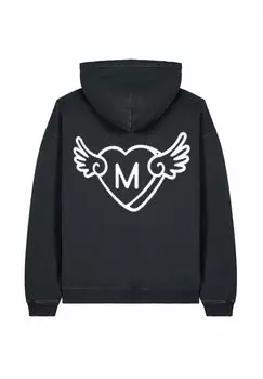 Толстовка WINGS BACK EMBROIDERY UNISEX VINTAGE - Hoodie Mira Paris, металлик черный
