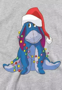 Толстовка WINNIE THE POOH CHRISTMAS LIGHT ENTANGLED EEYORE PRINT Disney, серый