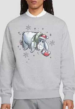 Толстовка WINNIE THE POOH EEYORE CHRISTMAS SNOWFLAKES Disney, серый