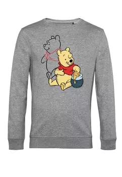 Толстовка WINNIE THE POOH LINE ART Disney, цвет Mottled Light Grey