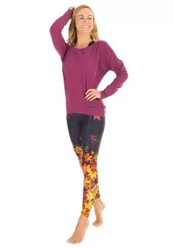 Лонгслив женский Winshape с широким вырезом, фиолетовый