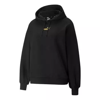 Толстовка winterized logo hoodie 'black' Puma, черный