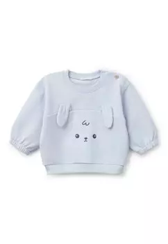 Толстовка WITH EMBROIDERY AND PATCHES United Colors of Benetton, синий