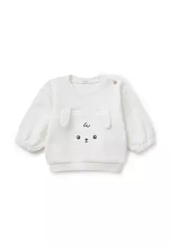 Толстовка WITH EMBROIDERY AND PATCHES United Colors of Benetton, белый