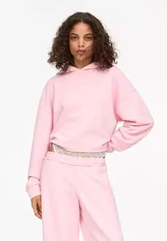 Толстовка WITH FRAYED HEM PULL&BEAR, фуксия