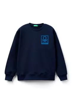 Толстовка WITH LOGO United Colors of Benetton, синий