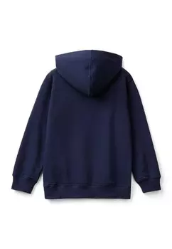 Толстовка WITH POUCH POCKET CUFFS AND HEM AND LOGO AT FRONT United Colors of Benetton, синий