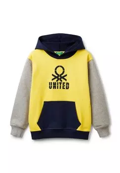 Толстовка WITH PRINT United Colors of Benetton, желтый