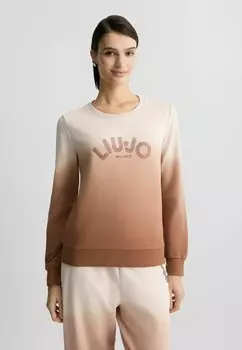 Толстовка WITH RHINESTONES LIU JO, коричневый