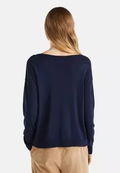 Толстовка WITH TUBULAR EDGE BOAT NECK United Colors of Benetton, синий