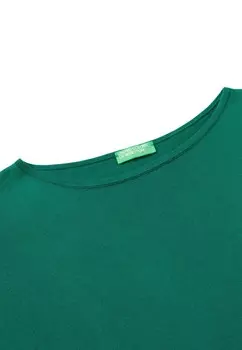 Толстовка WITH TUBULAR EDGE BOAT NECK United Colors of Benetton, зеленый