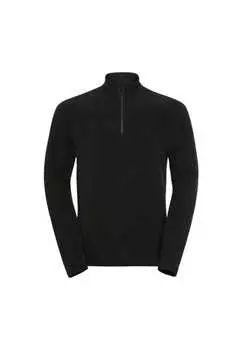 Толстовка водолазка среднего слоя с застежкой-молнией на 1/2 дюйма Odlo, черный