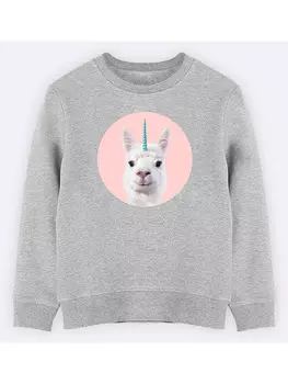 Толстовка WOOOP Alpaca Unicorn, серый