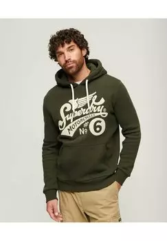Толстовка WORKER SCRIPTED EMBROIDERED GRAPHIC Superdry, зеленый