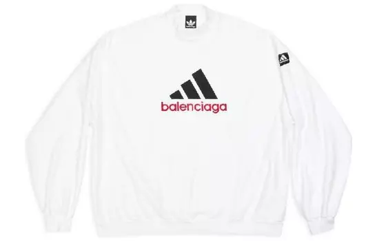 Толстовка X Adidas большого размера Balenciaga, белый