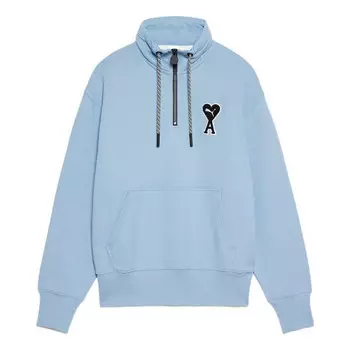 Толстовка x ami half zip sweatshirt 'blue' Puma, синий