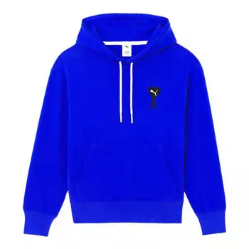 Толстовка x ami hoodie 'blue' Puma, синий