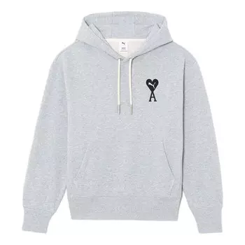 Толстовка x ami hoodie 'grey' Puma, серый