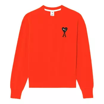 Толстовка x ami sweatshirt 'orange' Puma, оранжевый
